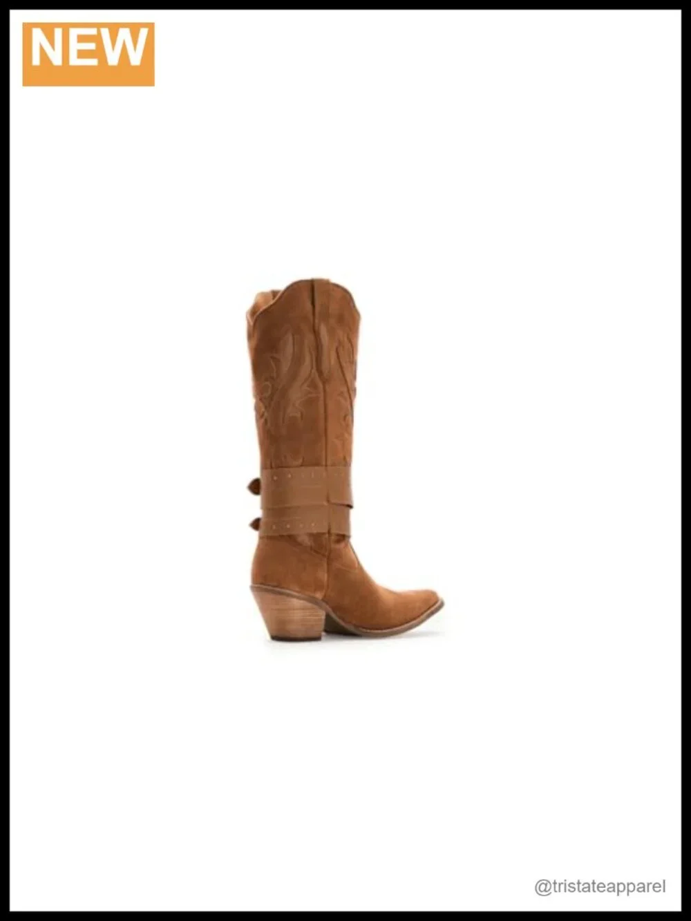 Dingo Womens Buck Wild Suede Leather Western Boots Snip Toe Mid Heel